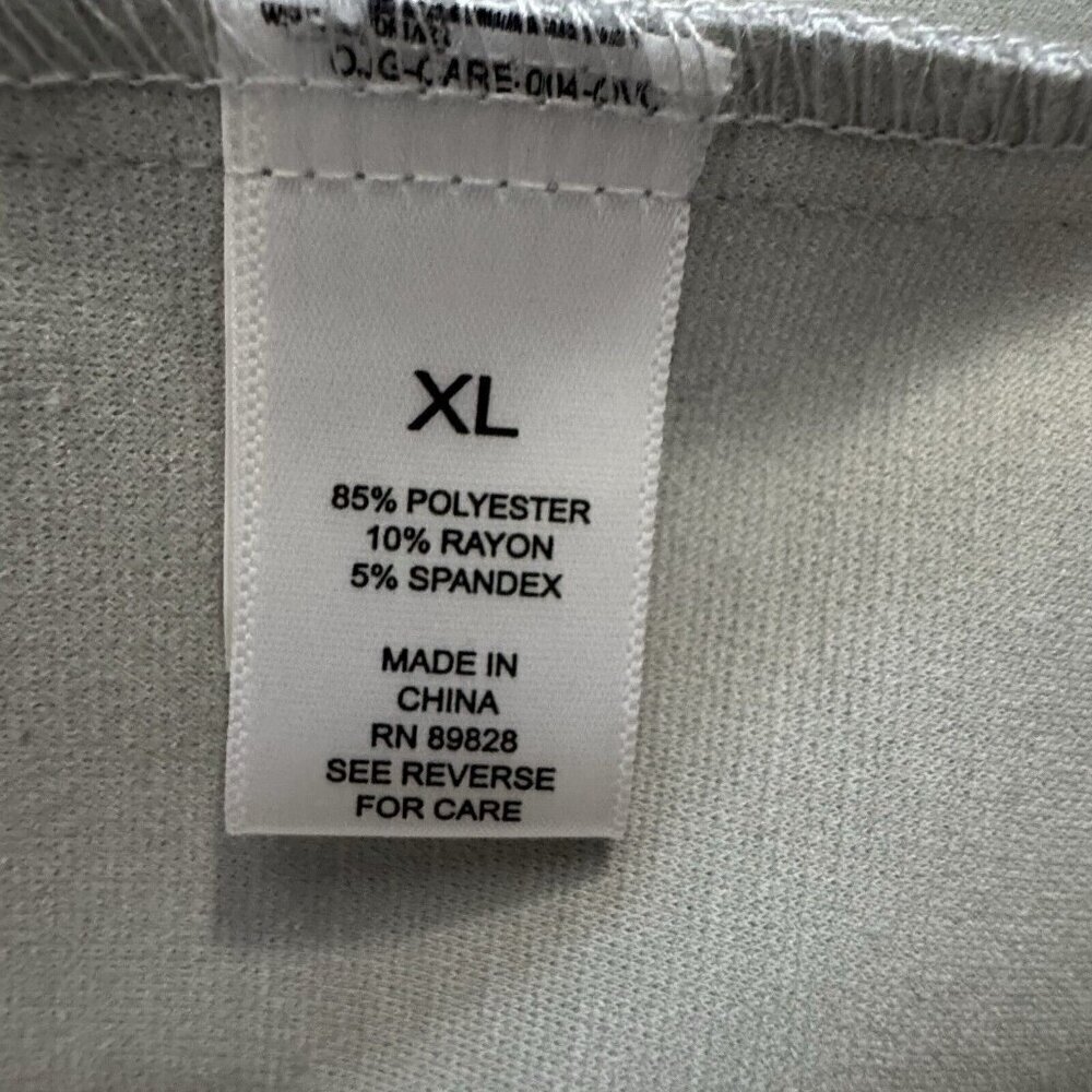 LOGO LORI GOLDSTEIN Gray Blazer Julia Tie Dye Jacket Ponte Knit Gray Size XL - Picture 6 of 9
